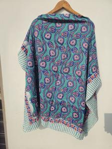 Sarong indien en coton imprimé au bloc pour femme, paréo de plage bohème fait main, tenue de plage d'été, paréo de plage pour les vacances - Product Image 5