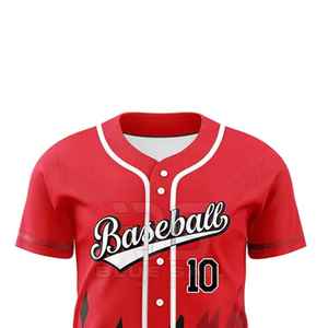 Camiseta de Béisbol OEM para Hombre, Camisas con Botones, Manga Corta, Estilo Hipster, Uniformes Deportivos Hip Hop, Camisetas de Béisbol Personalizadas - Product Image 5
