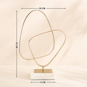 Escultura Abstracta Dorada para Decoración del Hogar, Pieza Decorativa Artística Moderna para Sala de Estar, Oficina, Escritorio, Estante o Acento Decorativo - Product Image 5