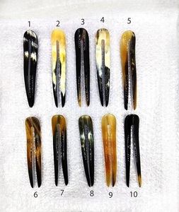Pasador de Pelo de Cuerno de Búfalo, Impermeable, Ecológico, Hecho a Mano, Accesorio de Pelo Natural y Moderno de Uttar Pradesh para Mujeres, para Bodas - Product Image 1