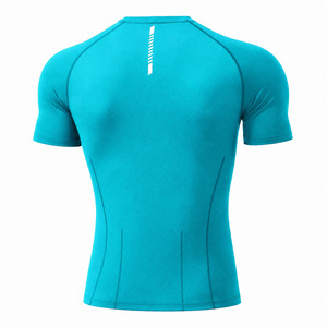 Camiseta Deportiva Personalizada con Logotipo para Hombre, para Gimnasio, Fitness, Entrenamiento, Ajustada, de Secado Rápido, para Correr y Ciclismo, OEM - Product Image 2