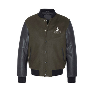 Customized Unique Design Eco-Friendly Men <b>Letterman</b> <b>Jacket</b> with Stand Collar Front Logo Breathable Comfortable Winter <b>Jacket</b> - Product Image 1
