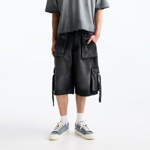 Pantalones cortos de mezclilla rasgados para hombre, a la moda, estilo urbano, informales, ligeros, para verano - Product Image 4