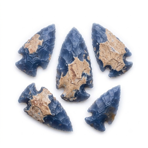Puntas de flecha de cristal de angelita natural, puntas de flecha de jaspe elegante curativas, gemas para mayoristas de cristales - Product Image 5