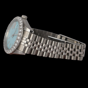 Wholesale Price <b>Blue</b> Dial With Only Bezel Round Case Moissanite Diamond Stainless Steel Fashion Luxurious <b>Watch</b> <b>for</b> <b>Man's</b> - Product Image 2