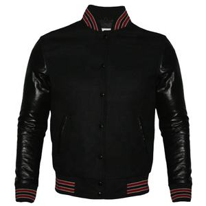 Chaqueta Universitaria Lethermen Personalizada de Invierno, 100% Lana, con Parche Bordado en Chenilla, Chaqueta de Béisbol Lisa para Hombre, Chaqueta Universitaria Letherman - Product Image 1