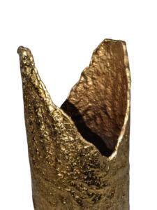 Vente chaude Vase en métal aluminium doré vieilli Design moderne fait à la main pour la décoration de jardin de mariage et de maison - Product Image 3