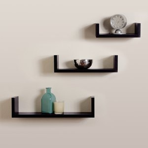 Modern <b>Floating</b> Stone Floor Mount Display Rack Eco-Friendly Geometric Storage <b>Shelf</b> Home Decor - Product Image 3