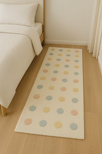 Customizable Modern multicolor Wool Rug Handwoven 3d flower Style Washable white <b>Carpet</b> for Home or Picnic - Product Image 4