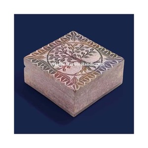 Best Attractive <b>Red</b> Carved Soapstone Rectangular Shape Stone Material Home Decoration Gift Item Jewelry <b>Boxes</b> Gifts Item - Product Image 4