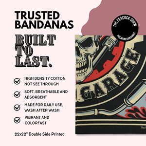 Écharpe carrée et mouchoirs en tissu 100 % coton de 55 cm, imprimés par sublimation, bords ourlés, type bandana – Meilleures ventes à prix abordable - Product Image 2