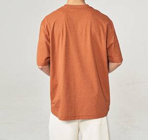 T-shirt personnalisé pour homme, grande taille, en coton épais, coupe oversize, épaules tombantes, style streetwear - Product Image 5