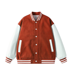 Chaqueta Varsity Barata para Hombre con Cuello Alto, Bordado Personalizado, Resistente al Viento y Transpirable, Método de Tejido de Ganchillo, Venta al por Mayor - Product Image 2