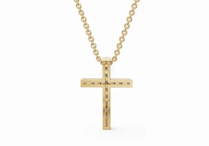 Pendentif croix en diamant de laboratoire Aurelian 0,200 carat, collier croix en or 16 pièces, or jaune, rose, blanc 9K 14K 18K, bijou cadeau - Product Image 6