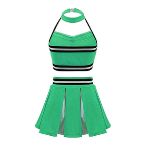 Uniformes de cheerleading personnalisés imprimés à manches courtes, respirants, de haute qualité, 100% polyester, ensembles élastiques en gros pour adultes - Product Image 3