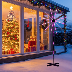 Luci LED RGB a Effetto Fuochi d'Artificio da 2,5 m con Supporto, 180 Luci, Decorazioni Natalizie Controllabili tramite App, Display per Feste - Product Image 5