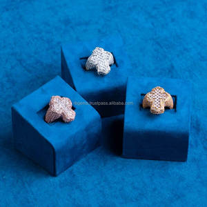 14k Gold Plated Lab Grown Moissanite Diamond Filled Fine Jewelry 925 <b>Silver</b> Luxury <b>Cross</b> IGI Certified Baguette Diamond <b>Rings</b> - Product Image 4
