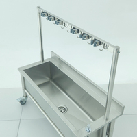 Équipement de nettoyage Support de piscine en acier inoxydable pour vadrouille Stockage mobile au sol pour la maison Hôtel Restaurant