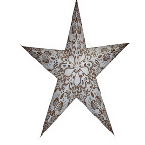 Flower Pattern Golden Glitter Printed Indian Hand Crafted Paper <b>Star</b> Lamps 5 Pointer Traditional Christmas <b>Decoration</b> Wholesale - Product Image 1