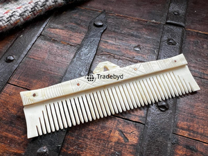Peine para el Cabello de Hueso Tradebyd, Accesorio de Peluquería Artesanal, Peine de Estilismo Natural de Primera Calidad - Product Image 2