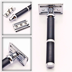 Maquinilla de afeitar de doble filo de acero inoxidable para hombres, maquinilla de afeitar de precisión para la eliminación del vello facial y el cuidado de la barba - Product Image 1