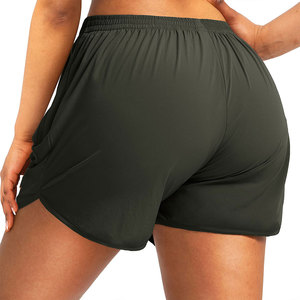 Shorts de sport pour femme, design fendu, avec poche zippée, taille mi-haute élastique, pour la course et la gym, collection été, vente chaude - Product Image 4