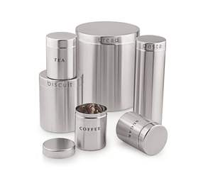 Juego de 5 Recipientes de Acero Inoxidable para Almacenamiento de Cocina, Frascos Herméticos para Pan, Pasta, Té, Café, Azúcar, Galletas y Alimentos - Product Image 2