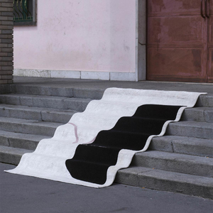 Alfombra de Lana Premium Minimalista Abstracta Hecha a Mano, Alfombra de Diseño Geométrico Contemporáneo, Alfombra de Lujo Personalizada - Product Image 1