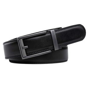 RAHRAJ ENTERPRISES Cinturón Casual de Cuero Vacuno para Hombre, Hebilla Ajustable con Diseño de Calavera, Aleación, 3.5cm de Ancho, 110cm de Largo, Duradero y Sólido - Product Image 1