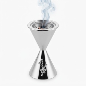 Brûleur à Bakhoor Arabe Noir Mat en Forme d'Horloge, Mabkhara en Métal et Cristal, Porte-Encens Oud Moderne pour la Maison, Encensoir Parfumé à Vendre - Product Image 5