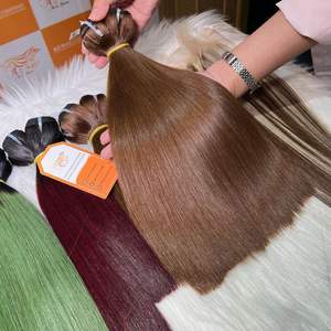 Extensiones de cabello liso de hueso de Color marrón chocolate sedoso Donantes vietnamitas Long-Span Raw 12A Grado Precio de fábrica barato - Product Image 6