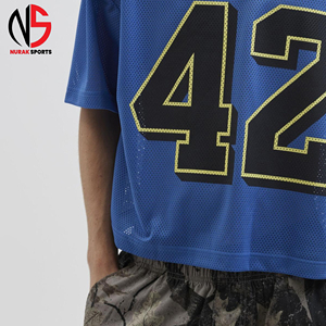 Maillot en maille pour homme, coupe ample, matière légère et respirante, logo personnalisé, service OEM chez NURAK, qualité supérieure. - Product Image 5
