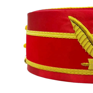 Premium Quality Royal Arch Masonic Triple Tau Cap New Ceremonial Crown Embroidered 100% Cotton Breathable Adjustable <b>Hat</b> - Product Image 5