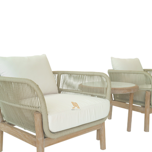 Fauteuils de jardin pour le salon en extérieur avec bois et rotin Bonne qualité Super confortable Design moderne - Product Image 5