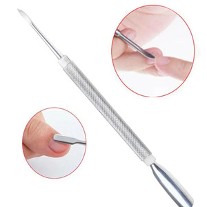 Pousse-cuticules professionnel de qualité supérieure pour salon et usage domestique, en acier inoxydable, double extrémité. - Product Image 6