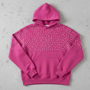 Vêtements de style urbain moderne, sweat-shirt en coton mélangé avec strass, idéal pour les tenues décontractées, les activités de plein air et les voyages - Product Image 5