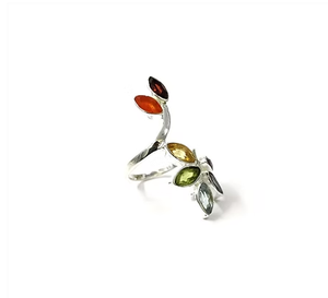 Handmade Chakra <b>Ring</b> With Multi-Gemstone <b>Set</b> 925 Sterling <b>Silver</b> Unisex Any Occasion Wear By JAIPUIR <b>SILVER</b> - Product Image 3