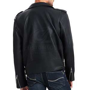 Pakistan Manufacture <b>Leather</b> <b>Jacket</b> For Men In Solid Color With <b>Long</b> Sleeve <b>Leather</b> <b>Jacket</b> For Fall Season - Product Image 3