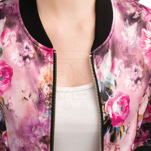 Eco Friendly Fabric Women Printing Varsity <b>Jackets</b> Soft Fabric Garment For Urban Casual Fashion Collections For Everyday Use - Product Image 4