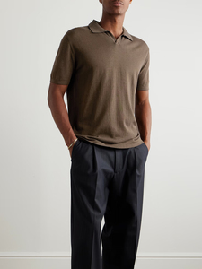 Polo en coton respirant à séchage rapide pour homme, style tricoté uni, idéal pour le sport, le golf et les occasions décontractées estivales, personnalisable avec logo. - Product Image 2