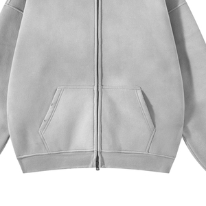 Sudadera con Capucha Personalizada de Marca Privada, Lavado Ácido, Oversize, de Algodón Grueso, Estilo Vintage Desgastado, OEM, para Hombre y Mujer - Product Image 5