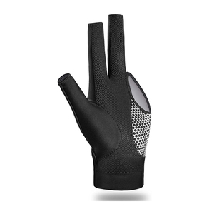 Guantes de billar de 3 dedos con cierre de gancho y bucle de alta calidad OEM, guantes de snooker de la mejor calidad disponibles a un precio competitivo. - Product Image 1