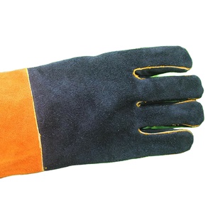Vente en gros de longs gants en cuir résistants à la chaleur extrême, respirants, avec logo personnalisé, mitaines de travail unies pour l'extérieur, quotidien - Product Image 2