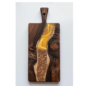 Modern-Style Wooden Chopping Board with Epoxy <b>Resin</b> Wood Non-Toxic Dishwasher Safe Crystal-<b>Clear</b> Glossy Surface for Kitchenware - Product Image 5