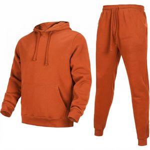 Unisex <b>Purple</b> Hooded Tracksuit Set Full Sleeve Solid Color Casual Joggers With Drawstring Pockets Regular Fit Autumn Wear - Product Image 6