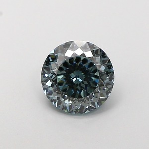 Diamant de laboratoire CVD de 1,06 carat, taille portugaise, couleur vert-bleu intense fantaisie, clarté VS1, polissage excellent, luxe premium - Product Image 1