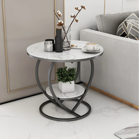 Table d'appoint en acier de style moderne, écologique et durable, avec plateau en marbre en forme de cœur, pour salon, salle de séjour, bureau
