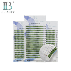 Extensions de cils i-BEAUTY - Cils volumineux ib Premium (2D) - Fabrication artisanale coréenne de haute qualité - Cils individuels naturels longs - Product Image 1