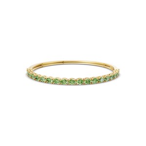14k Gold Openable <b>Bangle</b> <b>Bracelet</b> Comes With Oval Cut Serenity Ocean Green Lab Grown Diamond (1 Ct. Tw.) Cute Women Jewelry - Product Image 4