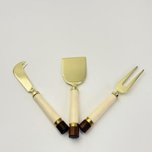 Juego de Cuchillos para Servir Queso de Acero Inoxidable, Diseño Creativo con Punta Curva Corta, Juego de Cubiertos Metálicos para Cocina, Hogar y Restaurante - Product Image 3